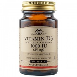 Solgar Vitamin D3 1000 IU (25μg), 90tabs